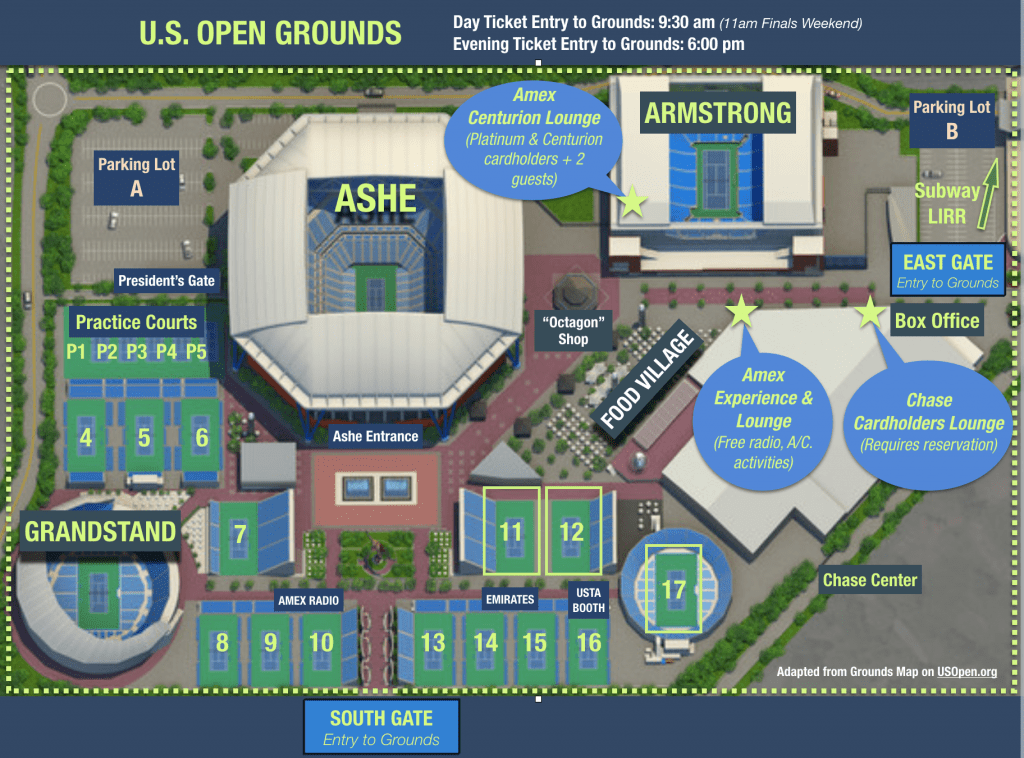 Interactive Seat Map Arthur Ashe Stadium Elcho Table