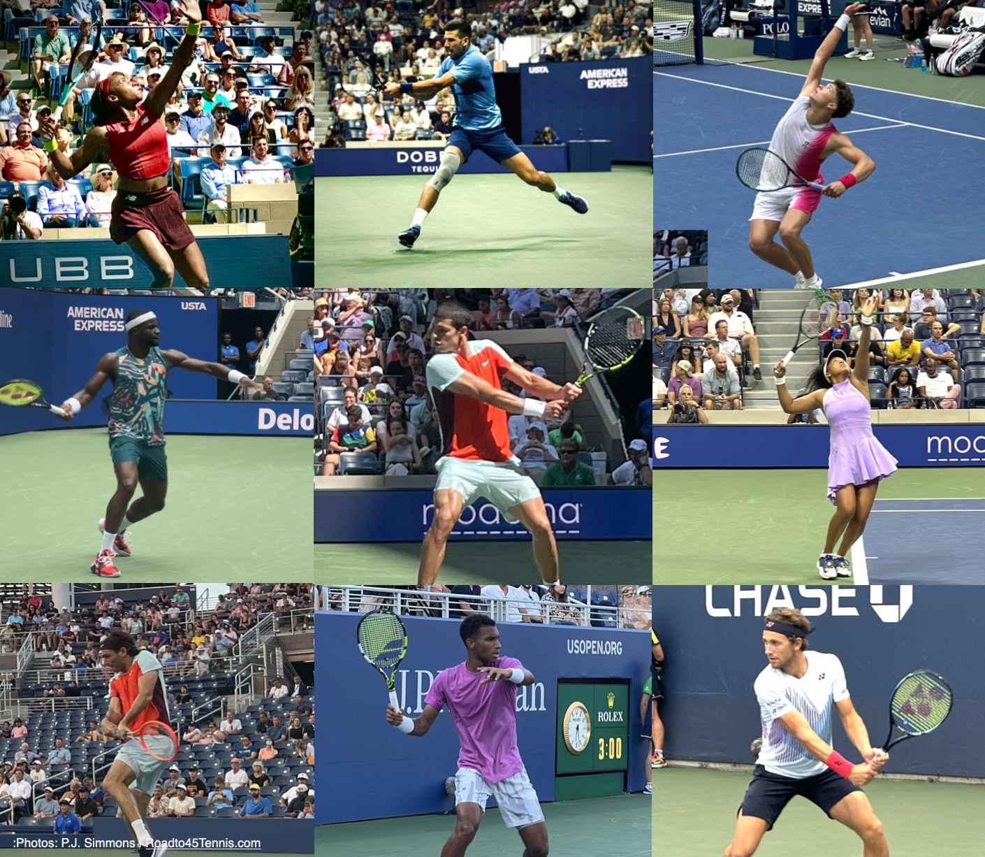 2025 US Open Tennis Collage